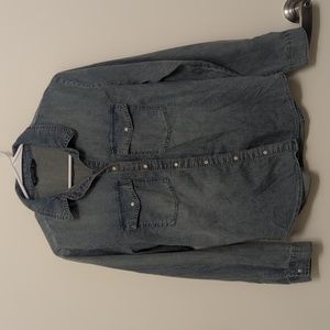 Stradivarius Denim Small Botton Down Small Shirt